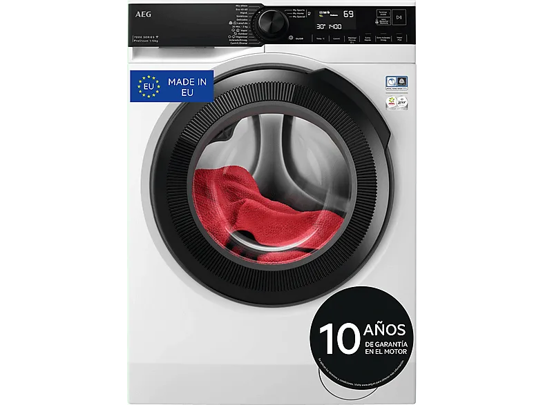 Lavadora carga frontal - AEG LFR7314O4C, 10 kg, 1400 rpm, 12 programas, Función Vapor, Tambor Care, PreciseWash, Blanco (imagen 1 de 3)