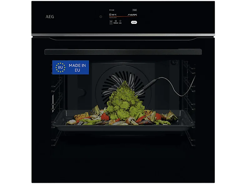 Horno - AEG TE8PB731AB, Multifunción, Pirolítico, 71 l, 60 cm, Negro (imagen 1 de 3)