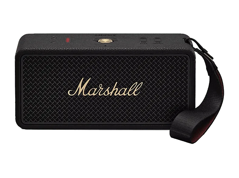 Altavoz inalámbrico - Marshall Middleton II, Bluetooth, 30 h Autonomía, Micrófono integrado, IP67, Black and Brass
