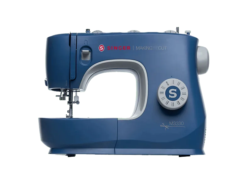 Máquina de coser - Singer M3335, 23 Diseños Puntada, Puntada Falso Overlock, Costura Recta y Zig-zag, Enhebrador Automático, Brazo Libre, Azul
