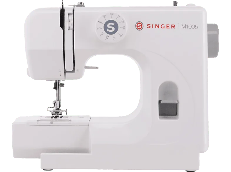 Máquina de coser - Singer M1005, Hasta 4 mm, Ancho Zig-Zag, Luz LED Stay Bright™, Blanco