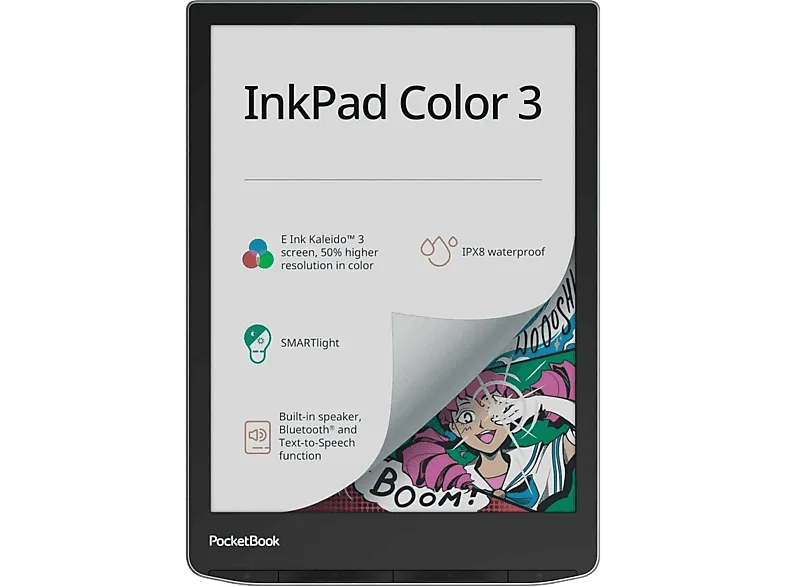 eBook - PocketBook InkPad Color 3, 7.8", 1 GB RAM, 32 Almacenamiento interno, USB-C, Stormy Sea