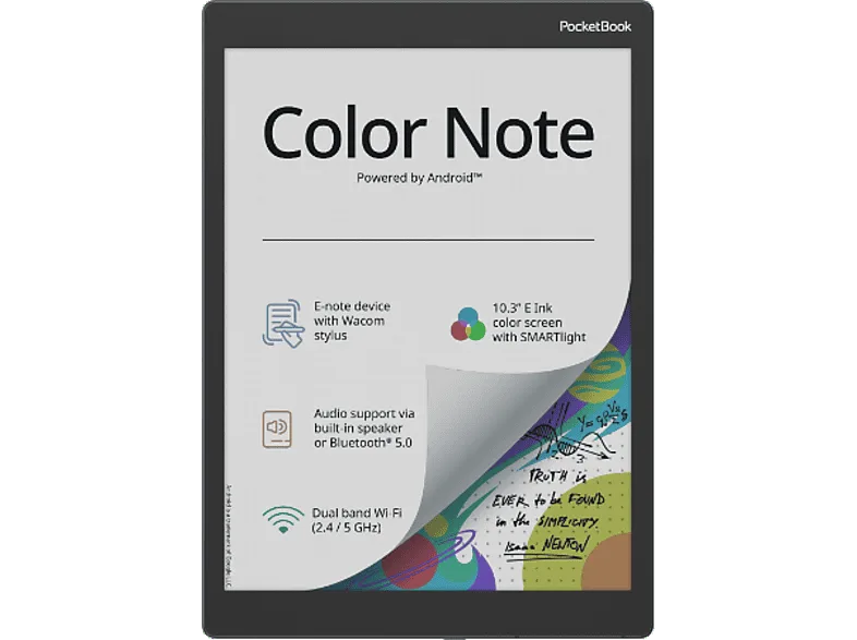 eBook - PocketBook Color Note, 10.3", Pantalla a Color, 32 GB Memoria Interna, 4 RAM, 1404 × 1872, WiFi, Bluetooth, Mar tormentoso
