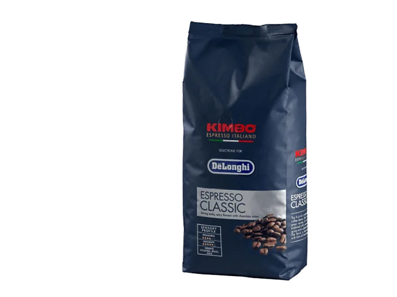 Café en grano - De'Longhi Kimbo Silver Classic, 1 kg, Arábica y Robusta