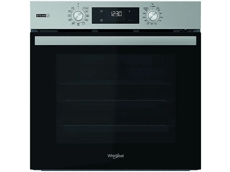 Horno - Whirlpool OMSR58RU1SX, Multifunción, Pirolítico + Hidrolítico, 71 l, 59.5 cm, Smart Clean, Cook3, Inox (imagen 1 de 3)