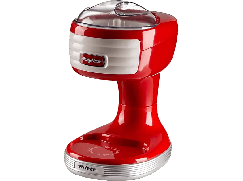 Máquina de hielo - Ariete Ice Crusher Party Time, 30 W, Ideal granizados y cócteles, Rojo