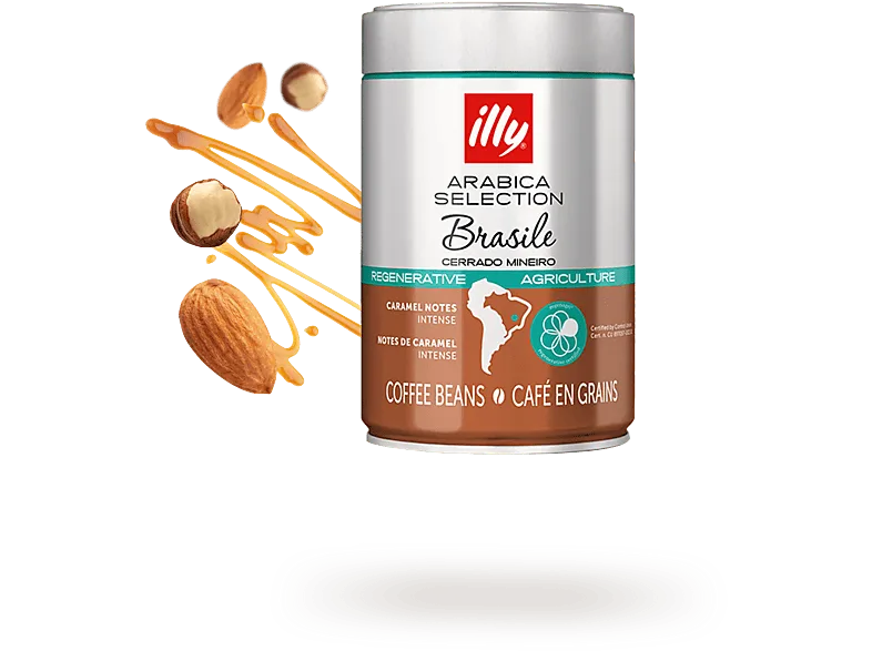 Café en grano - Illy Arábica Selection, Brasil, Notas de Caramelo, 250 g