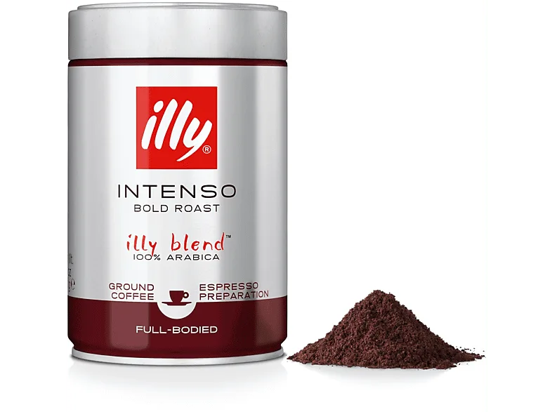 Café molido - Illy Intenso (Dark Roast), Tueste oscuro, 250g