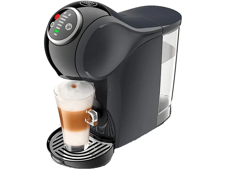 Cafetera de cápsulas - De'Longhi, Nescafé Dolce Gusto Genio S Plus EDG315.CGY, 1600W, 15bar, 0.8l, Sistema Thermoblock, Calentamiento 30 s, Conrol LED
