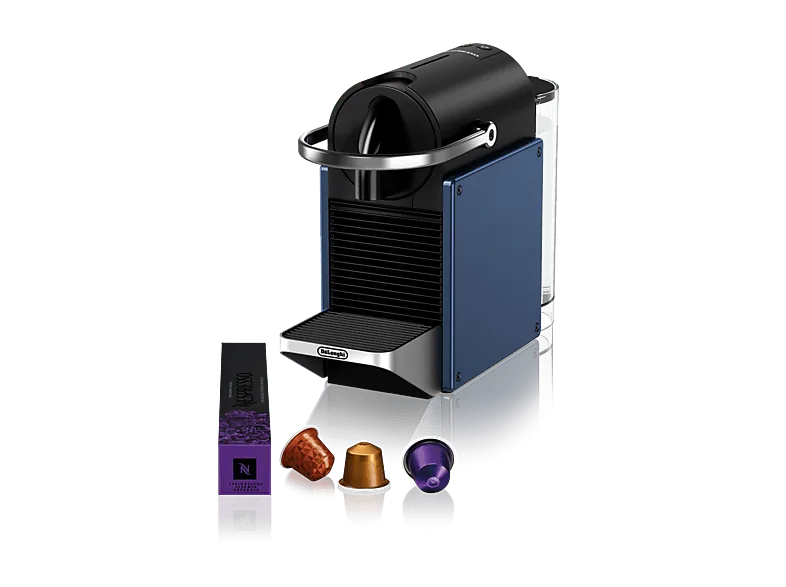 Cafetera de cápsulas - De'Longhi Nespresso® Pixie EN127.BL, 1260W, 19 bar, 1 l, 2 tamaños taza, Azul (imagen 1 de 3)