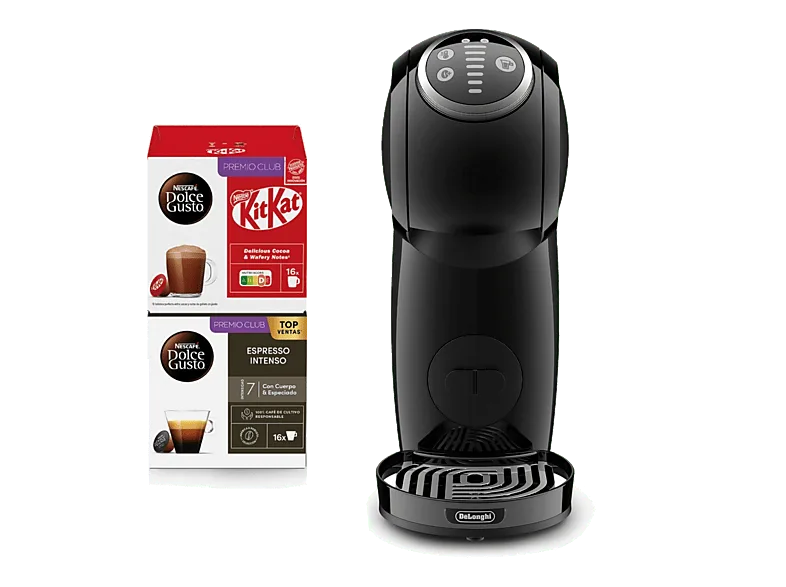 Cafetera de cápsulas - De'Longhi EDG315.B + 2 packs Genio Plus regalo, 1500W, 15 bar, 0.8 l, Apagado automático, Negro (imagen 1 de 3)