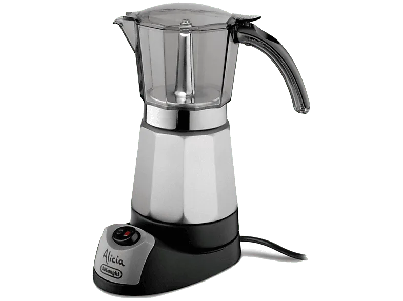 Cafetera tradicional - De'Longhi EMK9 ALICIA, Hasta 9 tazas, Apagado automático, Transparente