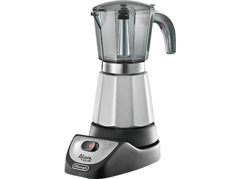 Cafetera tradicional - De'Longhi MKM 6 ALICIA, Hasta tazas, Tapa transparente, Transparente