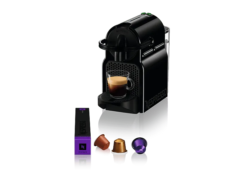 Cafetera de cápsulas - De'Longhi Nespresso® Inissia EN80.B, 1260 W, 19 bar, 0.7 l, Calentamiento 25 s, Apagado automático, Negro