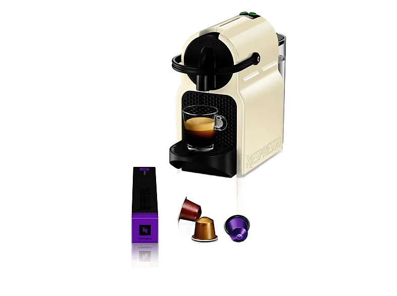 Cafetera de cápsulas - De'Longhi Nespresso® Inissia EN80.CW, 1260 W, 19 bar, 0.7 l, Calentamiento 25 s, Apagado automático, Crema (imagen 1 de 3)