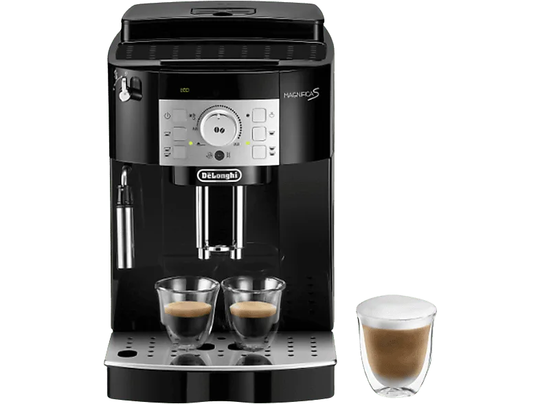Cafetera superautomática - De'Longhi Magnifica S ECAM22.113.B, 1450 W, 15 bar, Molinillo integrado, Sistema Thermoblock, Vaporizador, Negro