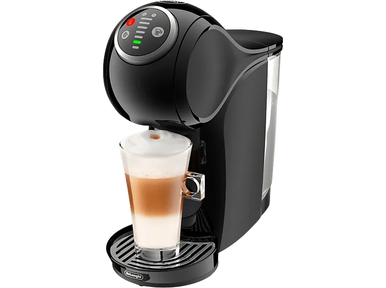 Cafetera de cápsulas - De'Longhi Nescafé Dolce Gusto Genio S Plus EDG315.B, 1600 W, 15 bar, 0.8 l, Sistema Thermoblock, Calentamiento 30 s, Conrol LED
