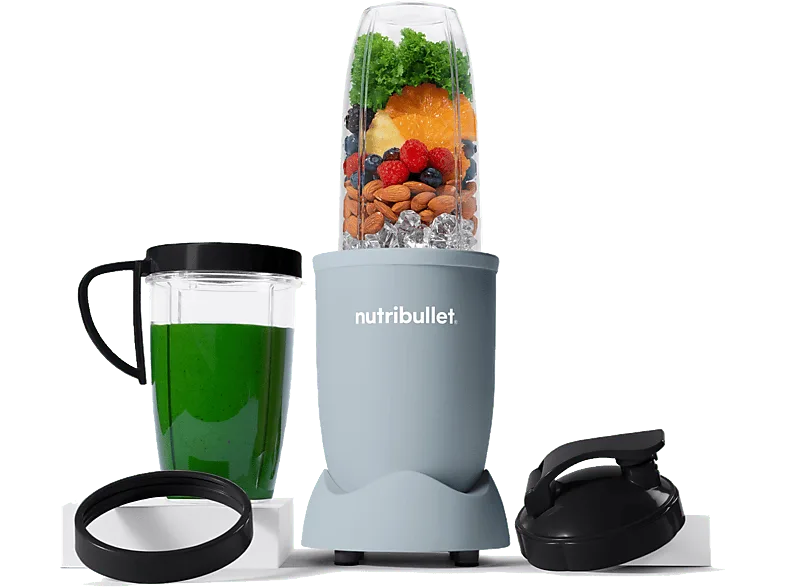 Batidoras de vaso - nutribullet Pro Mineral 900W, Vaso personal, 0.9 l / 0.7 l, Cuchilla acero inoxidable, Sin BPA, Pizarra mate (imagen 1 de 3)