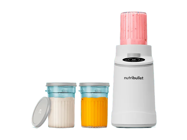 Heladera - nutribullet Chill™, 500W, 0.47 l, 3 tarrinas de 500ml, Cuchillas acero inoxidable, Blanco
