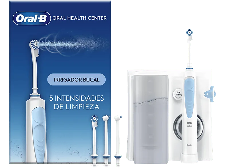 Irrigador - Oral-B Dental, 4 accesorios, Tecnología Oxyjet, 5 Modos