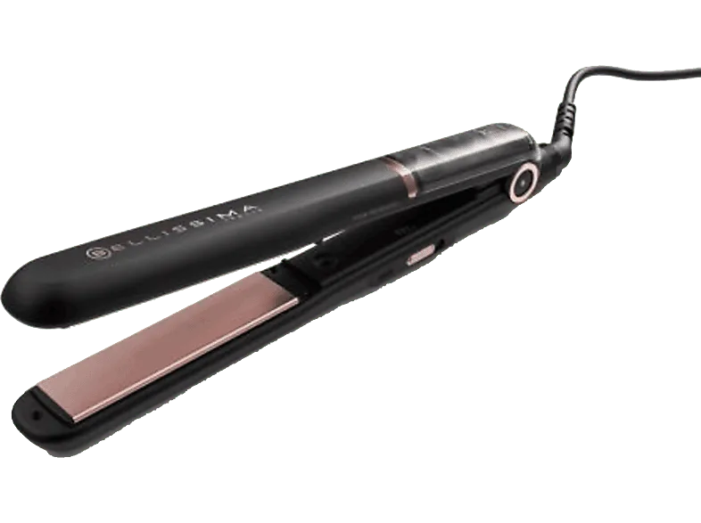 Plancha de pelo - Bellissima B28 100, 230 °C, Revestimiento cerámica, Con vapor, C Negro y oro rosa