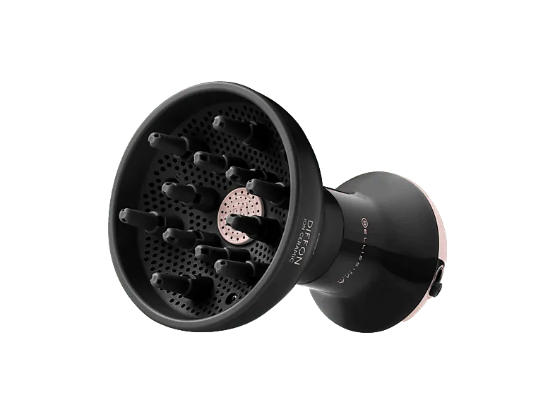Secador - Bellissima Diffon Ion Ceramic, Difusor integrado, 700 W, 2 combinaciones aire/temperatura, Sistema Curls Booster, Negro (imagen 1 de 3)