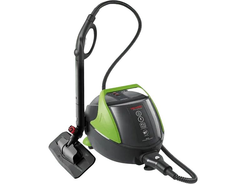 Limpiador de vapor - Polti Vaporetto Pro 95 Turbo Flexi, 1.3 l, 1100 W, 5 bares, Negro y Verde