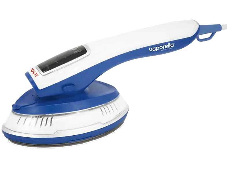 Plancha de vapor vertical - Polti GSM20, Regulación digital, Portátil, Blanco y Azul