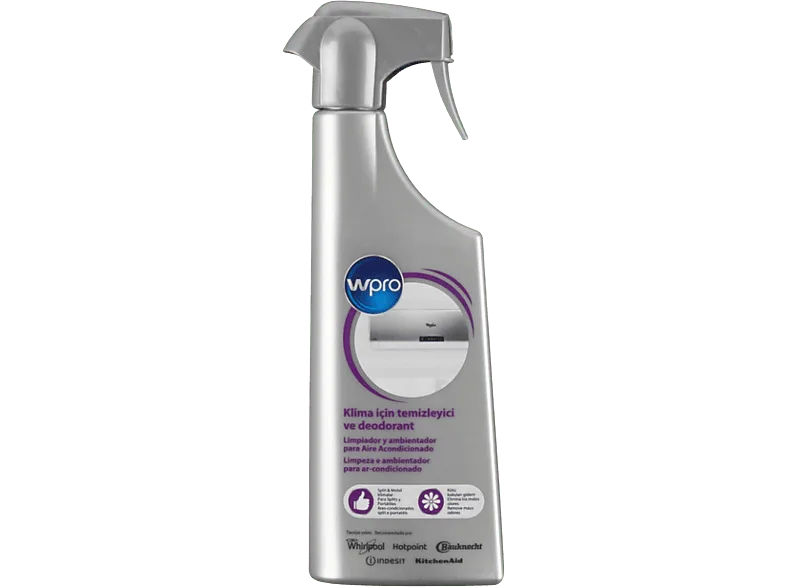 Accesorio limpieza - WPRO ACS017, 0.5 l, Para limpiar filtros de aire acondicionado, Gris