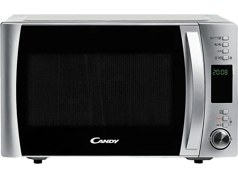 Microondas con grill - Candy COOKinAPP CMXG22DS, 800W, 5 niveles, Descongelación, Inicio diferido, 22 l, Inox