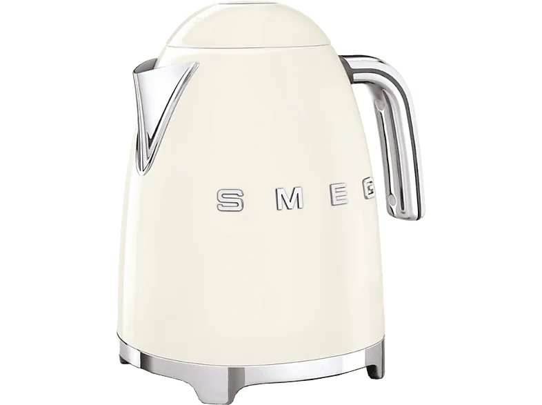Hervidor de agua - Smeg KLF03CREU, 2400W, 1.7L, Indicador nivel agua, Inox, Crema