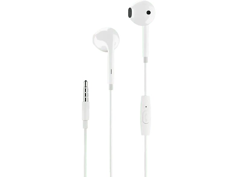 Auriculares - Music Sound CAPSULE, De cable, 120 cm, Blanco