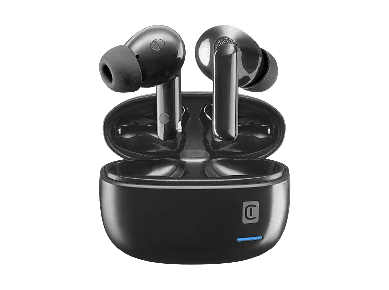 Auriculares inalámbricos - CellularLine ECLIPSE, Intraurales, Tecnología ANC y ENC, Bluetooth, Negro