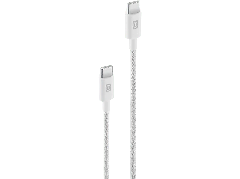 Cable USB-C - CellularLine, 1.5 m, USB C, Universal, 60 W, Blanco