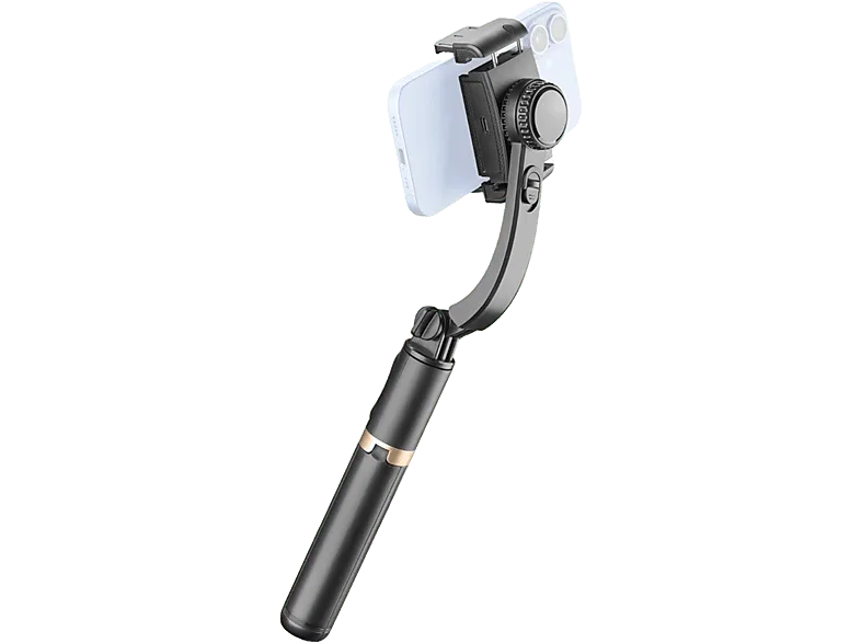 Estabilizador - CellularLine FREEMOTION, 3 funciones en 1, Anti-vibraciones, Con Bluetooth y control remoto, Negro