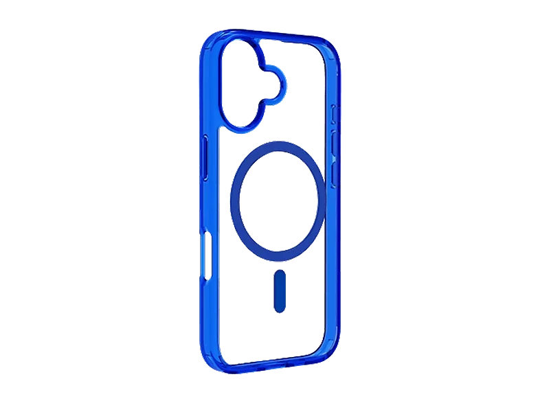 Funda móvil - CellularLine ICONIC MAG, Para iPhone 17, Ultrarresistente, MagSafe, Azul y Transparente