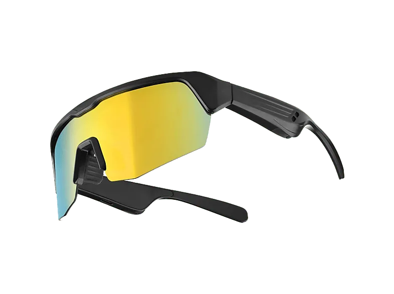 Gafas IA - CellularLine Fast Vision, Bluetooth, Con protección UV, Compatible con asistente de voz, Negras cristal multicolor