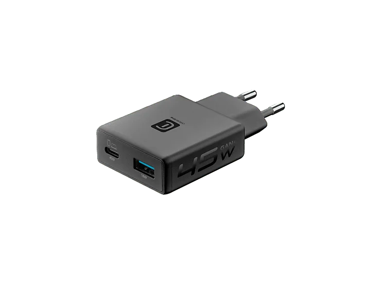 Cargador de pared - CellularLine Power Lite, 45 W, Universal, Negro