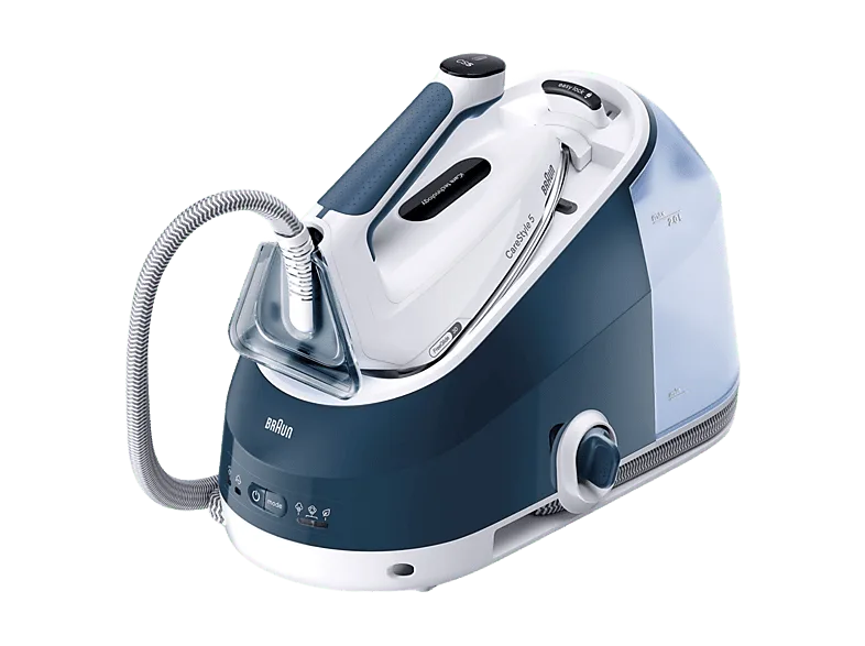 Centro de planchado - Braun CareStyle 5 IS5245BL, 2400 W, Golpe vapor 480 g/min, 7 bar, Suela Eloxal, Ergonómico, Azul