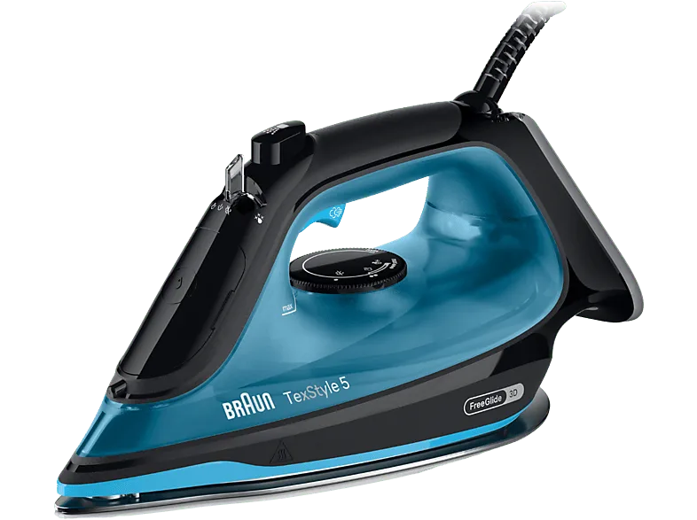 Plancha de vapor - Braun TexStyle 5 SI5256BL, 2600W, 0.3 l, Golpe 210 g/min, Suela SuperCermaic, Calentamiento rápido, Azul (imagen 1 de 3)