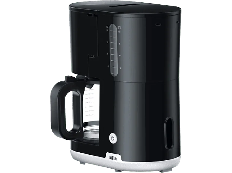 Cafetera de goteo - Braun KF1100BK, Potencia 1000W, 15 Tazas, Apagado automático, Negro