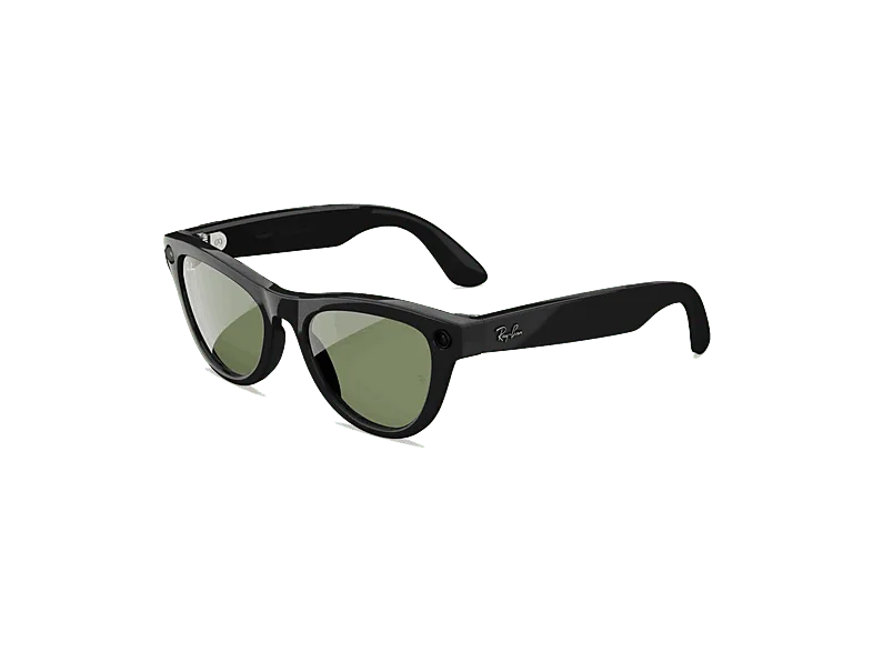 Gafas IA - Ray-Ban Meta Skyler (Gen 2), Negro brillante, Lentes en verde, Talla estándar