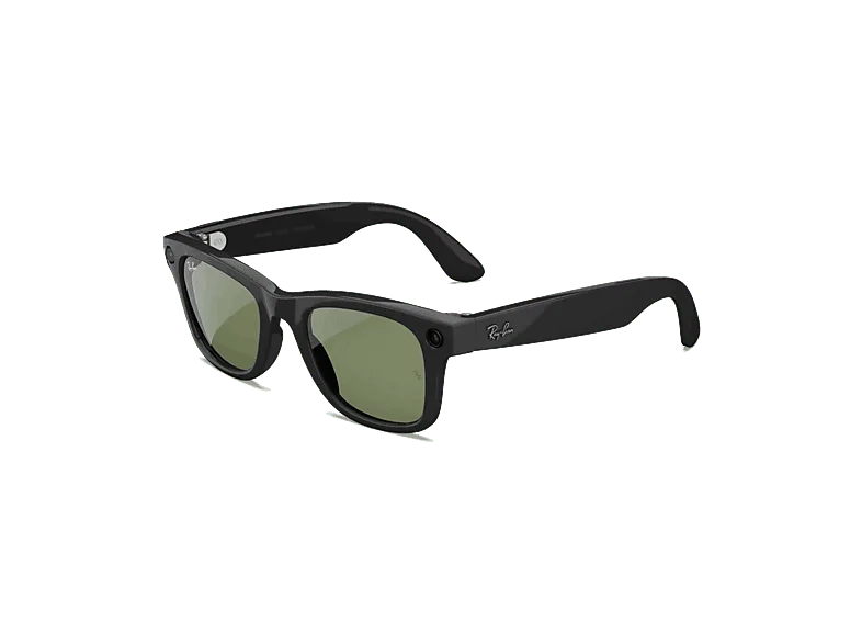 Gafas IA - Ray-Ban Meta Wayfarer (Gen 2), Negro brillante, Lentes en verde, Talla estándar