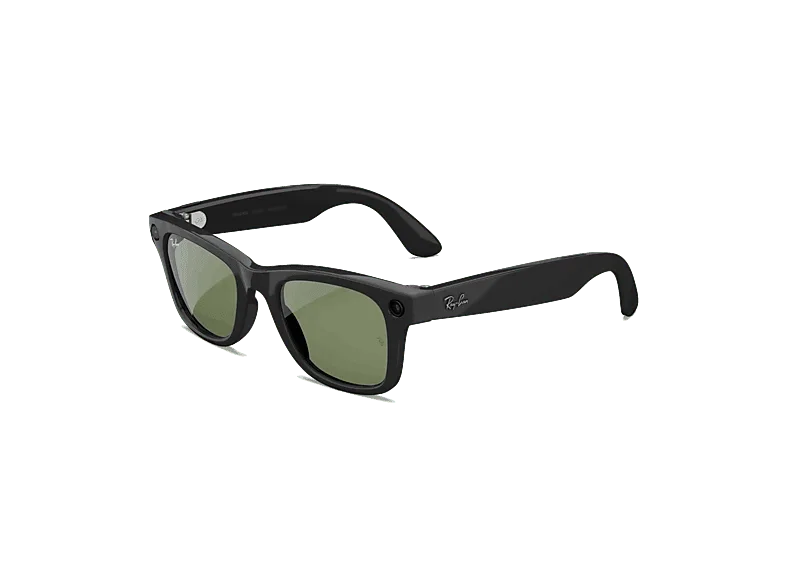Gafas IA - Ray-Ban Meta Wayfarer (Gen 2), Negro brillante, Lentes en verde, Talla grande