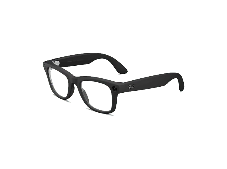 Gafas IA - Ray-Ban Meta Wayfarer (Gen 2), Negro mate, Lentes transparentes, Talla estándar