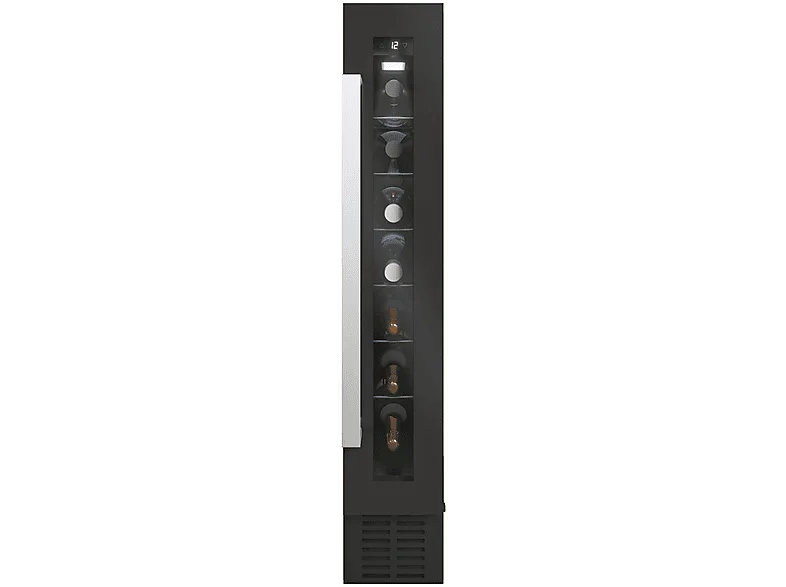 Vinoteca integrable - Candy CCVB 15/1, 20l, 7 botellas, 88cm, Cristal Anti-UV, Antivibraciones, Negro
