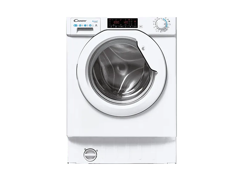 Lavadora secadora integrable - Candy Smart Inverter CBD 485TWME/1-S, 8kg + 5kg, 1400rpm, Motor Inverter, 16 Programas, 7 Ciclos rápidos, Sin panelar