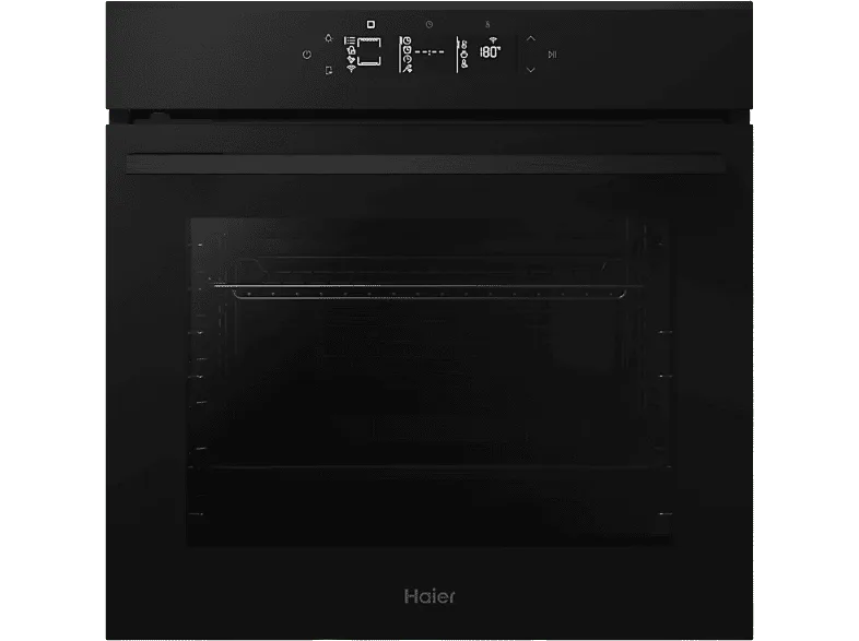 Horno - Haier ID Series 4 H6 ID46G3HTB, Multifunción, Limpieza por agua, 78 l, Guías telescópicas, 18 funciones, 60 cm, Negro (imagen 1 de 3)