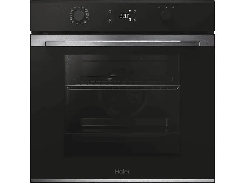 Horno - Haier ID Series 2 H6 ID2P5B3YTX, Multifunción, Pirolítico y por agua, 78 l, Cavidad XXL, 12 funciones, 60 cm, Inox