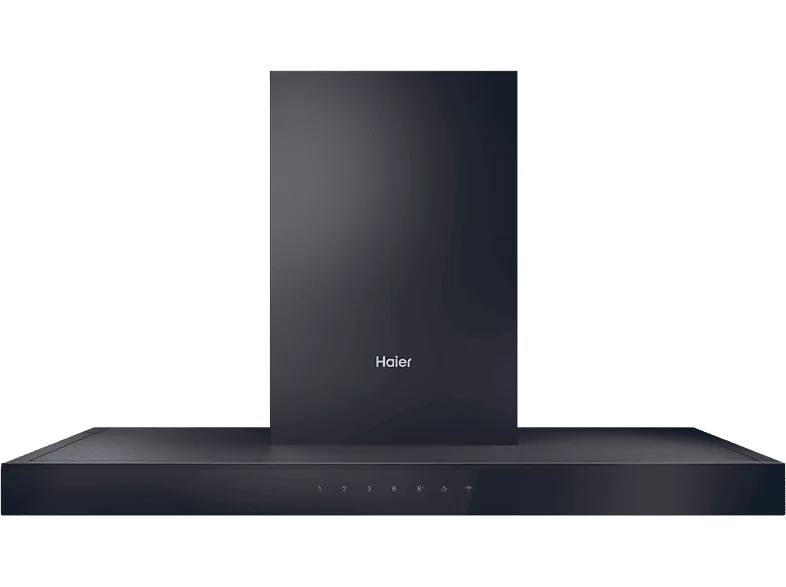 Campana decorativa - Haier HATS9CBS4BWIFI, 5 velocidades, 701 m3/h, Iluminación LED, 90 cm, Negra (imagen 1 de 3)